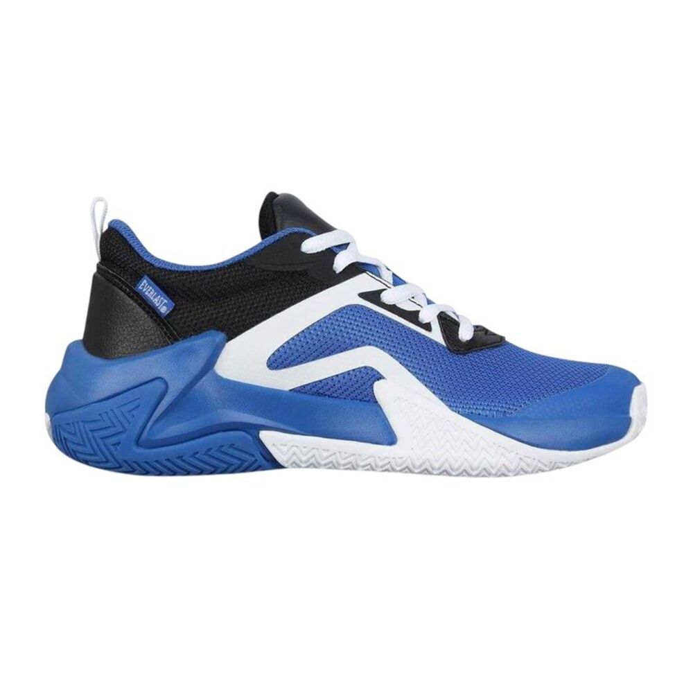 Everlast Childrens/Kids Contrast Leather Lace Up Sneakers / Blue/White/Black
